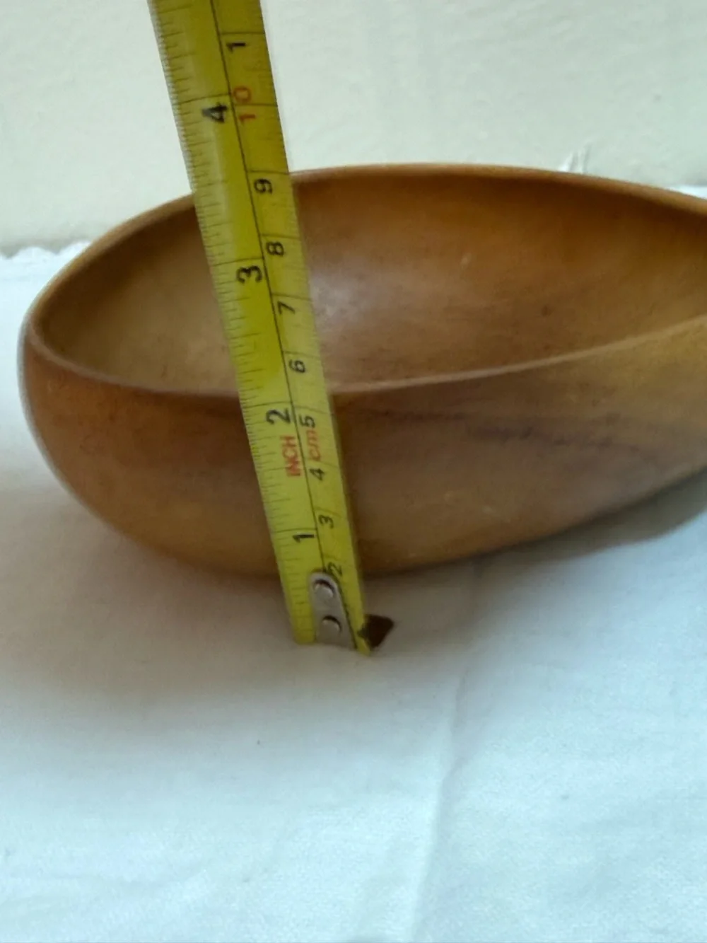 Vintage‎ Hand-Carved Pineapple Wood Serving Bowl - Natural Brown